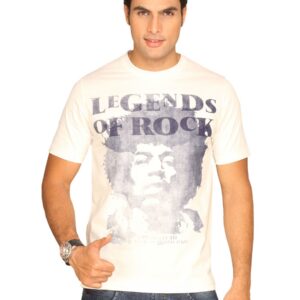 Locomotive Men's Black Print White T-shirt
