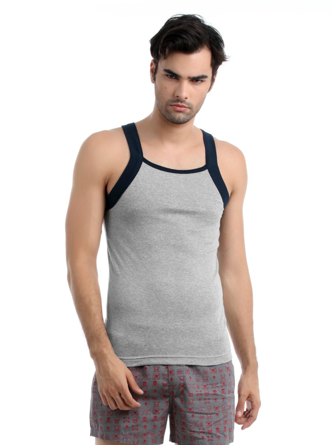 Chromozome Men Grey Innerwear Vest