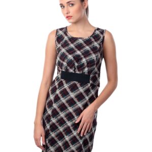 Latin Quarters Women Brown Check Dress