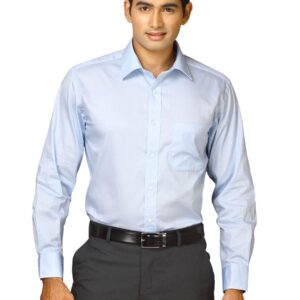 John Miller Men Solid Light Blue Shirts