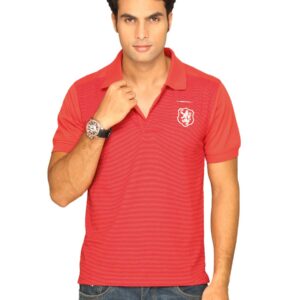 Classic Polo Men's Red Polo With Stripe T-shirt