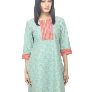 Aurelia Women Printed Blue Kurta