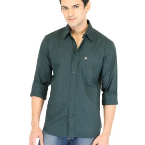 United Colors of Benetton Men Olive Shirts