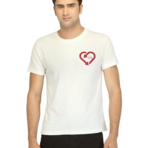 Myntra Men Love Off White T-shirt