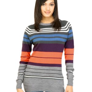 ADIDAS Women Stripes Blue Sweaters
