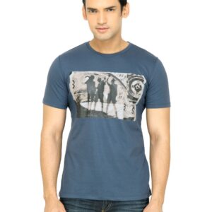 United Colors of Benetton Men Printed Blue T-shirt