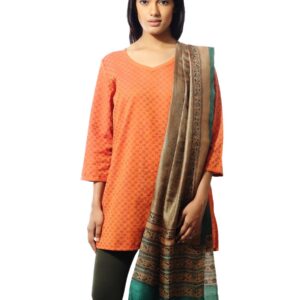 Fabindia Women Brown Tussar Dupatta