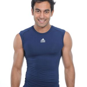 ADIDAS Mens Fitted Blue T-shirt