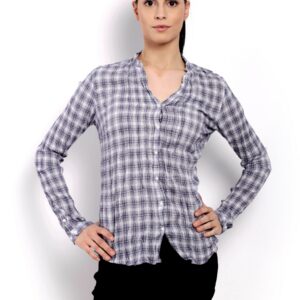United Colors of Benetton Women Light Winter Blue Shirts