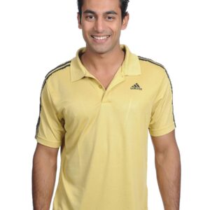 ADIDAS Men's Classic Yellow Polo T-shirt