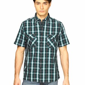 Indigo Nation Men Checks Green Shirt