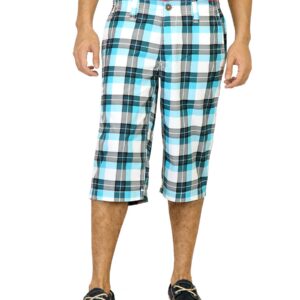 Probase Men Check White Shorts