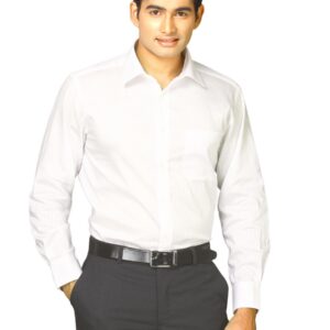 John Miller Men White Self Structure Shirts