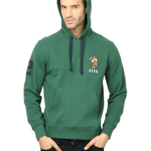 U.S. Polo Assn. Men Solid Green Sweatshirt
