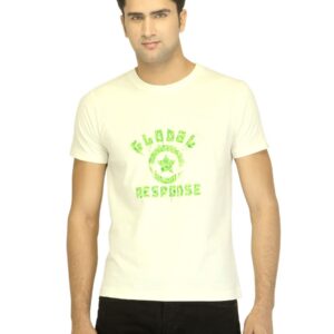 Myntra Men Global Response Off White T-shirt