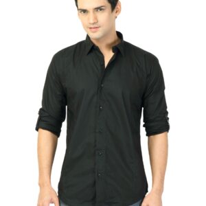 Basics Men Black Slim Fit Shirt
