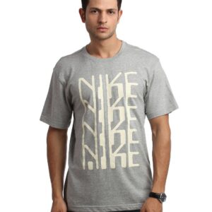 Nike Men Grey Printed T-shirt