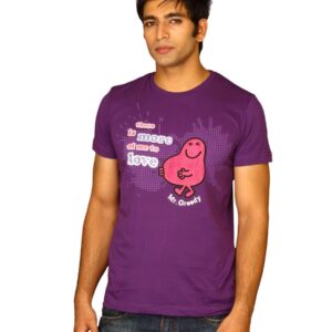 Mr.Men Men's Is There More Love Purple T-shirt
