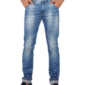 Spykar Men Actif Low Waist Narrow Fit Blue Jeans