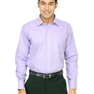 Genesis Men Stripes Purple Shirts