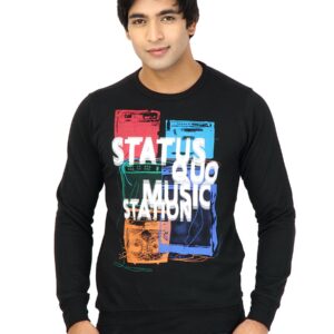 Status Quo Men Printed Black Tshirts