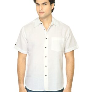 Mother Earth Men Solid White Shirt