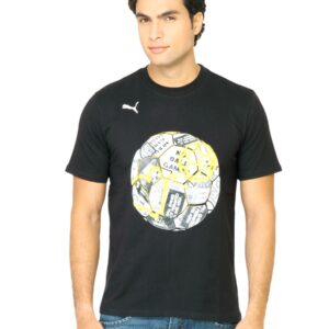 Puma Men Printed Black Tshirt
