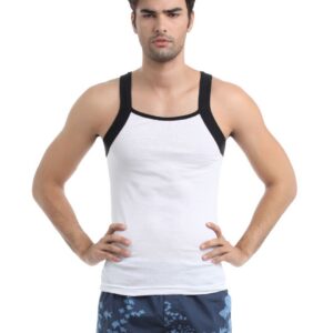 Chromozome Men White Innerwear Vest