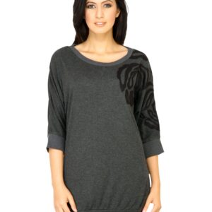 United Colors of Benetton Women Solid Grey Tops
