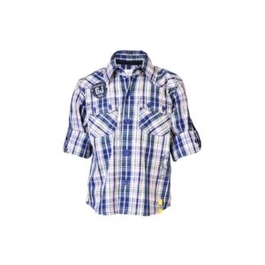 Gini and Jony Kids Boys Check Blue Shirts
