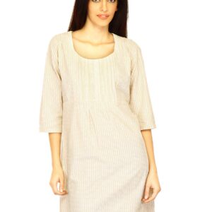 W Women Printed Cream Kurtis