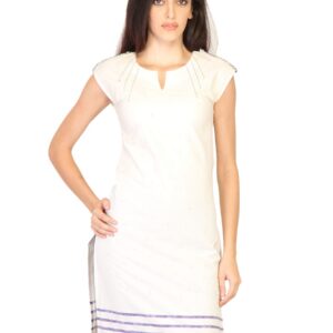 W Women Printed White Kurtas