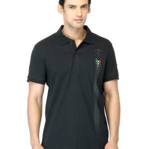 Puma Men Ferrari Black Polo T-shirt
