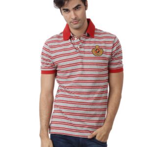 Myntra Men Grey & Red T-shirt