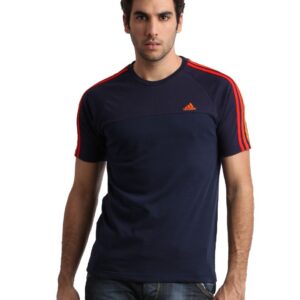 ADIDAS Men Navy Blue T-Shirt