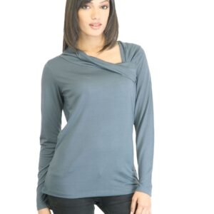 United Colors of Benetton Women Solid Blue Top