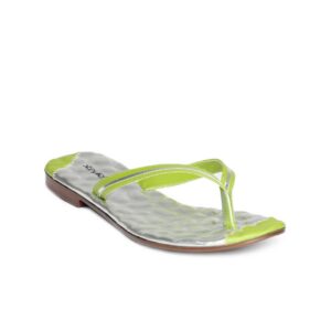 Senorita Women Green & Silver Colored Sandals