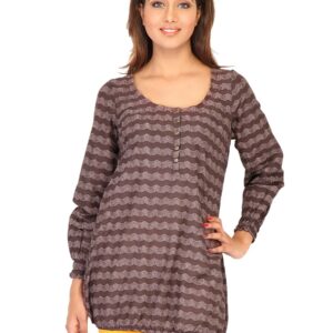 W Women Printed Brown Kurtis