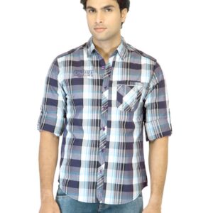 Locomotive Men Check Grey Shirt