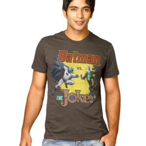 Batman Men's Batman & Joker Dark Grey T-shirt