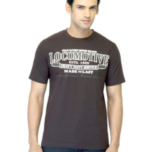 Locomotive Men Brown Printed T-shirt