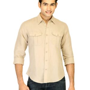United Colors of Benetton Men Solid Brown Shirts