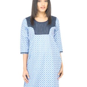 Vishudh Women Blue Printed Kurta