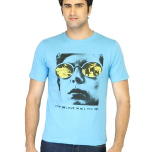 Locomotive Men Printed Blue T-shirt