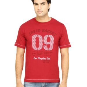 Locomotive Men Printed Red T-shirt
