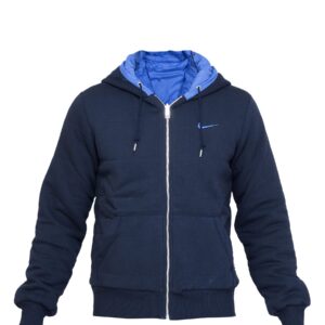 Nike Men Solid Navy Blue Jackets