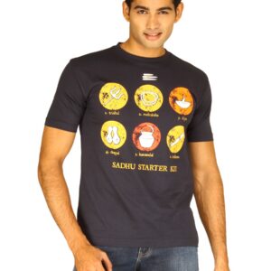 Myntra Men's Saadhu Starter Kit Navy Blue T-shirt