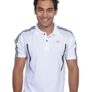 ADIDAS Mens Fire White Polo T-shirt