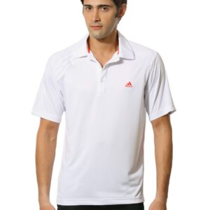 ADIDAS Men Polo White T-shirt