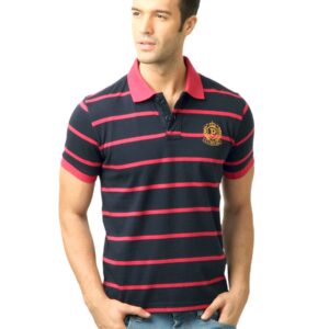 U.S. Polo Assn. Men Stripes Navy Blue  Polo Tshirt